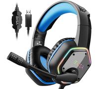 Blue EKSA écouteurs de jeu E1000, pour PC/PS4/PS5, 7.1 Surround RGB, casque de Gamer, USB, filaire, avec micro antibruit ""Nipseyteko