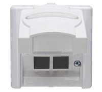 Blue Electric Boîtier Vide pour 2 modules Cat IP44 Blanc Arctique