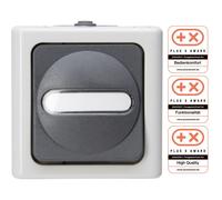 Bouton-poussoir Kopp 561456001 BlueElectric gris