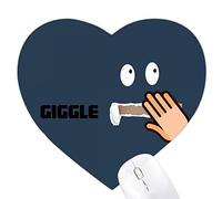 Blue émotion Rire Part Couvrir Jeux de Tapis de Souris en Forme de Coeur