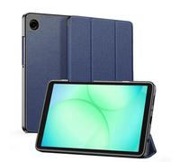 (Blue) Étui pour Samsung Galaxy Tab A9/A11 DUX DUCIS Domo Series, pliable en cuir PU, avec support à trois volets.