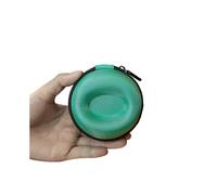 (Blue)EVA Watch Storage Box Convenient Watch Sleeve Pressure Resistant Circular Watch Bag Anti Friction Anti Drop Case Red