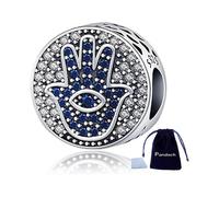 Blue Evil Eye Zircon Charm Dazzling CZ Bead Charm Lucky Charms fits Charm Bracelets for Woman-silver Dangle Pendant Bead,Girl Jewelry Beads Gifts for