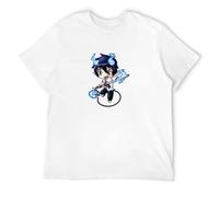 Blue Exorcist Rin Okumura Chibi Men's T-Shirt Unisex White Men Tees S