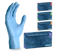 Blue Extra Strong Disposable Gloves,Nitrile Gloves Size Xl,50% Thicker,100 P./Box,Powder-Free Disposable Gloves,Latex Free Mechanical Nitrile Gloves,Disposable Glove In Sizes S,M,L &