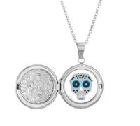 Blue Eyes Collier médaillon avec illustration de la culture nationale du Mexique
