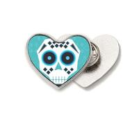 Blue Eyes L Mexico Broche en métal Motif cœur