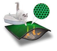 Blue Eyes Tapis de litière pour chat - Motif nid d'abeille - Imperméable - Double couche - Motif nid d'abeille (Vert)