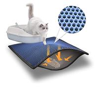 Blue Eyes Tapis de litière pour chat - Motif nid d'abeille - Imperméable - Double couche - Motif nid d'abeille (Turquoise)
