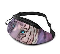 Blue Eyes White Tiger Sac de Taille avec Sangle réglable Hip Bum Bag pour Homme Femme Outdoor Sports Running Gym Traveling