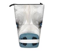 Blue Eyes Wolf A Trousse rétractable polyvalente et durable, Noir , Taille unique, Cartable