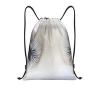 Blue Eyes Wolf - Sac de sport léger avec cordon de serrage - Sac de sport pliable et résistant à l'eau avec bandoulière réglable - Idéal pour le sport, le yoga, les voyages et l'école, Noir , M