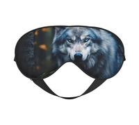 Blue Eyes Wolf1 Masque pour les yeux doux et confortable Motif loup
