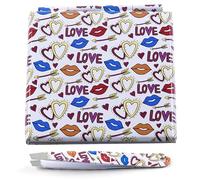 BLUE FARM | Kit miroir sac à main & mini pince 6,5 cm décor LOVE