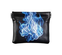 Blue Fire Magnifique porte-monnaie en cuir Combustion pour homme et femme, Bleu feu Magnifique combustion, 1 size, Moderne