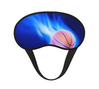 Blue Fire - Masque de sommeil réglable pour dormir - Confortable - Sans pression et respirant - Motif ballon de basketball