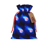 Blue Fire Sac à cordon avec cordon de serrage pour Noël Halloween