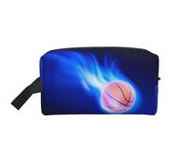 Blue Fire Sac de rangement de voyage imprimé ballon de basket-ball, haute densité avec mousse de protection pour appareils électroniques