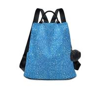 Blue Flash Bright Spot Sac à dos imprimé tendance avec fermeture éclair au dos Compartiment principal et plusieurs poches Poignée en cuir synthétique