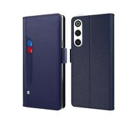 (Blue) For ZTE nubia Redmagic 10 Air 5G Case Stand PU Leather Phone Cover Card Holder Mirror