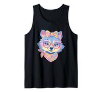 Blue Fox Lunettes Roses Motif Floral Débardeur