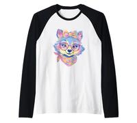 Blue Fox Lunettes Roses Motif Floral Manche Raglan