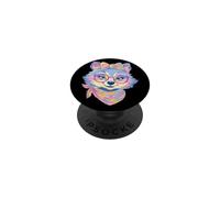 Blue Fox Lunettes Roses Motif Floral PopSockets PopGrip Adhésif