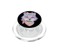Blue Fox Lunettes Roses Motif Floral PopSockets PopGrip pour MagSafe