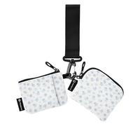 Blue Fresh and Lovely Lot de 2 porte-monnaie pour femme Motif floral Grande capacité avec porte-clés, Motif floral frais et charmant, 1 size, Décontracté
