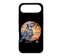 Blue Geai Bird Cocktail hawaïen Vacances d'été Plage Coucher de Soleil Coque pour iPhone Air