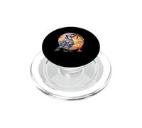 Blue Geai Bird Cocktail hawaïen Vacances d'été Plage Coucher de Soleil PopSockets PopGrip pour MagSafe