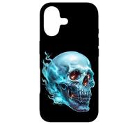 Blue Ghost Skull Face Graphic for Women and Men Halloween Coque pour iPhone 17