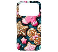Blue Gingerbread Christmas Design,Cute Pink Gingerbread Man Coque pour iPhone 17 Pro