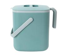 BLUE GINKGO Bac à Compost de Cuisine - Bac de Déchets Alimentaires Facile à Nettoyer avec Poignées | Bac à Compost de Cuisine pour Plan de Travail | Fabriqué en Corée (5 L) - Vert