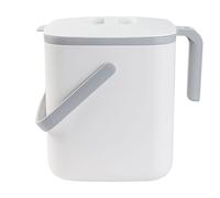 BLUE GINKGO Bac à Compost de Cuisine - Bac de Déchets Alimentaires Facile à Nettoyer avec Poignées | Bac à Compost de Cuisine pour Plan de Travail | Fabriqué en Corée (5 L) - Blanc