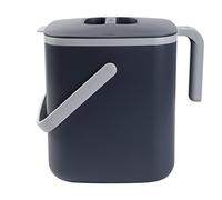 BLUE GINKGO Bac à Compost de Cuisine - Bac de Déchets Alimentaires Facile à Nettoyer avec Poignées | Bac à Compost de Cuisine pour Plan de Travail | Fabriqué en Corée (5 L) - Gris