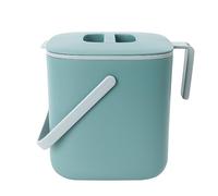 BLUE GINKGO Bac à Compost de Cuisine - Bac de Déchets Alimentaires Facile à Nettoyer avec Poignées | Bac à Compost de Cuisine pour Plan de Travail | Fabriqué en Corée (2,6 L) - Vert