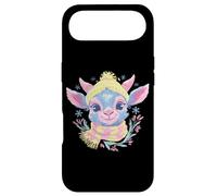 Blue Goat Winter Portrait Animal Lover Graphic Écharpe Jaune Coque pour iPhone Air