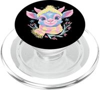Blue Goat Winter Portrait Animal Lover Graphic Écharpe Jaune PopSockets PopGrip pour MagSafe