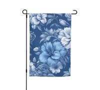 Blue Grace Flora Print 30,5 x 45,7 cm Porche Toutes saisons Drapeaux d'extérieur Décoration de cour