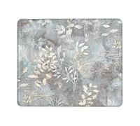 Blue Grace Tapis de souris rectangulaire imprimé flore, tapis de souris pour ordinateur, tapis de souris antidérapant 25,4 x 30,5 cm, 20,9 x 24,1 cm