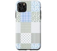 Blue Green Christmas Patchwork Pattern Cute Winter Holiday D Coque pour iPhone 11 Pro Max