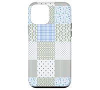 Blue Green Christmas Patchwork Pattern Cute Winter Holiday D Coque pour iPhone 12 Mini