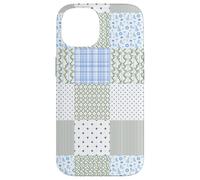 Blue Green Christmas Patchwork Pattern Cute Winter Holiday D Coque pour iPhone 14