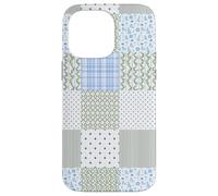 Blue Green Christmas Patchwork Pattern Cute Winter Holiday D Coque pour iPhone 14 Pro Max