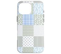 Blue Green Christmas Patchwork Pattern Cute Winter Holiday D Coque pour iPhone 16 Pro Max