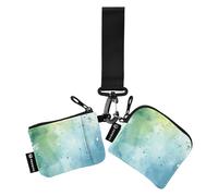 Blue Green Ink Dream Lot de 2 porte-monnaie pour femme avec fermeture éclair et porte-cartes, Blue Green Ink Dream, 1 size, Décontracté
