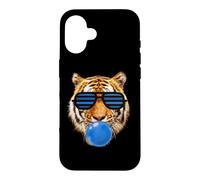 Blue Gum Tigre Stripe Cute Tiger Face Femme Coque pour iPhone 16