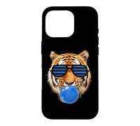 Blue Gum Tigre Stripe Cute Tiger Face Femme Coque pour iPhone 16 Pro