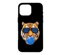 Blue Gum Tigre Stripe Cute Tiger Face Femme Coque pour iPhone 16 Pro Max
